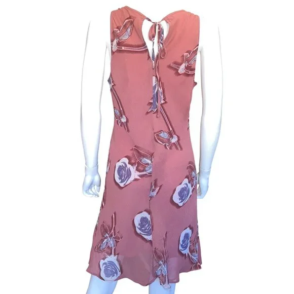 Wild Fable Womens Sleeveless Pink Floral Dress Rayon Polyester Size S New - Picture 2 of 5